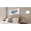 imageYihui Arts 3D White Flower Canvas Wall Art Hand Painted Grey Paintings Vertical Artwork for Living Room Bedroom Hallway DecorationBlue Flower