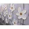 imageYihui Arts 3D White Flower Canvas Wall Art Hand Painted Grey Paintings Vertical Artwork for Living Room Bedroom Hallway DecorationFlower Garden