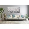 imageYihui Arts 3D White Flower Canvas Wall Art Hand Painted Grey Paintings Vertical Artwork for Living Room Bedroom Hallway DecorationFlower Garden