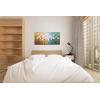 imageYihui Arts 3D White Flower Canvas Wall Art Hand Painted Grey Paintings Vertical Artwork for Living Room Bedroom Hallway DecorationGreen Flower
