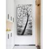 imageYihui Arts 3D White Flower Canvas Wall Art Hand Painted Grey Paintings Vertical Artwork for Living Room Bedroom Hallway DecorationGrey Flower