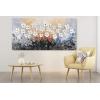 imageYihui Arts 3D White Flower Canvas Wall Art Hand Painted Grey Paintings Vertical Artwork for Living Room Bedroom Hallway DecorationWhite Flower