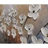 imageYihui Arts 3D White Flower Canvas Wall Art Hand Painted Grey Paintings Vertical Artwork for Living Room Bedroom Hallway DecorationWhite Flower