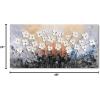 imageYihui Arts 3D White Flower Canvas Wall Art Hand Painted Grey Paintings Vertical Artwork for Living Room Bedroom Hallway DecorationWhite Flower