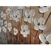 imageYihui Arts 3D White Flower Canvas Wall Art Hand Painted Grey Paintings Vertical Artwork for Living Room Bedroom Hallway DecorationWhite Flower