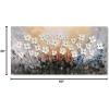 imageYihui Arts 3D White Flower Canvas Wall Art Hand Painted Grey Paintings Vertical Artwork for Living Room Bedroom Hallway DecorationWhite Flower