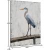 imageYihui Arts Bird Canvas Wall Art  Heron Painting with Gold Foil for Farmhouse Living Room DecorHeron