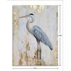 imageYihui Arts Bird Canvas Wall Art  Heron Painting with Gold Foil for Farmhouse Living Room DecorHeron with Gold