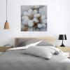 imageYihui Arts Canvas Wall Art Daisy White Bloosom Flowers Artwork Painting Prints Modern Floral Picture Framed for Bedroom Kitchen Dinning Room Office Home DecorGray Rose