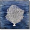 imageYihui Arts Coastal Wall Art Hand Painted Navy Blue and White Tree Pictures Modern Abstract Canvas Artwork for Living Room Bedroom Dinning Decoration