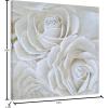 imageYihui Arts White Flower Canvas Wall Art with Textured  Square Artwork for Bedroom Over Bed DecorWhite Flower