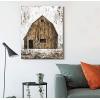 imageYihui Arts Famrhouse Wall Art with Textured Old Barn Paintings Modern Abstract Rustic Artwork for Living Room Bedroom BathroomBrown Barn