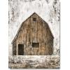imageYihui Arts Famrhouse Wall Art with Textured Old Barn Paintings Modern Abstract Rustic Artwork for Living Room Bedroom BathroomBrown Barn