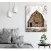 imageYihui Arts Famrhouse Wall Art with Textured Old Barn Paintings Modern Abstract Rustic Artwork for Living Room Bedroom BathroomBrown Barn
