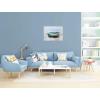 imageYihui Arts Beach Canvas Wall Art with Textured Beautiful Ocean Paintings Modern Abstract Coastal Artwork with Happy Bird Picturs for Living Room Bedroom Kitchen DecorGreen Boat