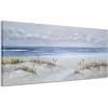 imageYihui Arts Beach Canvas Wall Art with Textured Beautiful Ocean Paintings Modern Abstract Coastal Artwork with Happy Bird Picturs for Living Room Bedroom Kitchen DecorBlue Beach