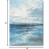imageYihui Arts Abstract Canvas Wall Art Pictures Thick Texture Grey with Gold Foil Paintings Hand Painted by Professional Artist For Dinning Room DecorationBlue 2