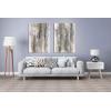 imageYihui Arts Abstract Canvas Wall Art Pictures Thick Texture Grey with Gold Foil Paintings Hand Painted by Professional Artist For Dinning Room DecorationGrey 2