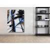 imageYihui Arts Abstract Canvas Wall Art Pictures Thick Texture Grey with Gold Foil Paintings Hand Painted by Professional Artist For Dinning Room DecorationBlue