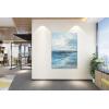 imageYihui Arts Abstract Canvas Wall Art Pictures Thick Texture Grey with Gold Foil Paintings Hand Painted by Professional Artist For Dinning Room DecorationBlue 2