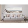 imageYihui Arts Ocean Canvas Wall Art with Textured Abstract Beach Paintings with Ladder and Umbrella Contemporary Coastal Pictures with Blue Color for Living Room Bedroom Bathroom DecorBeach A