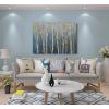 imageYihui Arts Abstract Landscape Canvas Art Hand Painted 3D Tree Paintings with Gold Foil for Wall Decor Modern Artwork Pictures Living Room Bedroom DecorationTeal Tree