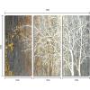 imageYihui Arts Abstract Landscape Canvas Art Hand Painted 3D Tree Paintings with Gold Foil for Wall Decor Modern Artwork Pictures Living Room Bedroom DecorationBrown Tree