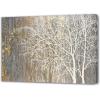 imageYihui Arts Abstract Landscape Canvas Art Hand Painted 3D Tree Paintings with Gold Foil for Wall Decor Modern Artwork Pictures Living Room Bedroom DecorationBrown Tree