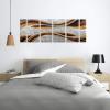 imageYihui Arts Abstract Metal Wall Art Hand Crafted Aluminum Artwork Modern 3D Sculpture for Living Room Bedroom Dinning DecorBrown Abstract