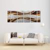 imageYihui Arts Abstract Metal Wall Art Hand Crafted Aluminum Artwork Modern 3D Sculpture for Living Room Bedroom Dinning DecorBrown Abstract