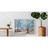 imageYihui Arts Fashion Canvas Wall Art Modern Birch Tree Artwork Painting Abstract Forest Pictures for Living Room Bedroom Home DecorBlue Tree Art