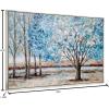 imageYihui Arts Fashion Canvas Wall Art Modern Birch Tree Artwork Painting Abstract Forest Pictures for Living Room Bedroom Home DecorBlue Tree Art