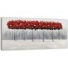 imageYihui Arts Abstract Forest Painting  Red Tree Canvas Wall Art Hand Painted Landscape Artwork for Modern Home DecorRed