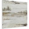 imageYihui Arts Lake Landscape Wall Art  Rustic Farmhouse Canvas Painting with Textured Tree and Gold Foil Accents for Living Room Bedroom or Bathroom DecorRustic Tree