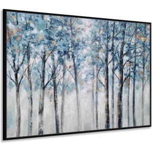 imageYihui Arts Fashion Canvas Wall Art Modern Birch Tree Artwork Painting Abstract Forest Pictures for Living Room Bedroom Home DecorForest Art