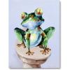 imageYihui Arts Bathroom Decor Wall Art Green Frog Painting Large Animal Pictures for Home Decor