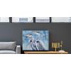 imageYihui Arts Rustic Coastal Canvas Wall Art  Vertical Heron Painting with Textured  Abstract Bird Artwork for Farmhouse Living Room Bathroom Hallway DecorBlue Heron Couples