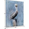imageYihui Arts Rustic Coastal Canvas Wall Art  Vertical Heron Painting with Textured  Abstract Bird Artwork for Farmhouse Living Room Bathroom Hallway DecorHeron Arts