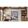 imageYihui Arts Rustic Coastal Canvas Wall Art  Vertical Heron Painting with Textured  Abstract Bird Artwork for Farmhouse Living Room Bathroom Hallway DecorHeron