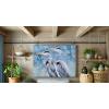 imageYihui Arts Rustic Coastal Canvas Wall Art  Vertical Heron Painting with Textured  Abstract Bird Artwork for Farmhouse Living Room Bathroom Hallway DecorBlue Heron Couples