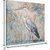 imageYihui Arts Rustic Coastal Canvas Wall Art  Vertical Heron Painting with Textured  Abstract Bird Artwork for Farmhouse Living Room Bathroom Hallway DecorSquare Heron