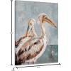 imageYihui Arts Rustic Coastal Canvas Wall Art  Vertical Heron Painting with Textured  Abstract Bird Artwork for Farmhouse Living Room Bathroom Hallway DecorHeron Couples