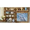 imageYihui Arts Rustic Coastal Canvas Wall Art  Vertical Heron Painting with Textured  Abstract Bird Artwork for Farmhouse Living Room Bathroom Hallway DecorBlue Heron Couples