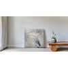 imageYihui Arts Rustic Coastal Canvas Wall Art  Vertical Heron Painting with Textured  Abstract Bird Artwork for Farmhouse Living Room Bathroom Hallway DecorSquare Heron
