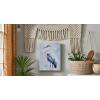 imageYihui Arts Rustic Coastal Canvas Wall Art  Vertical Heron Painting with Textured  Abstract Bird Artwork for Farmhouse Living Room Bathroom Hallway DecorBlue Heron