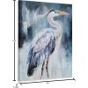 imageYihui Arts Rustic Coastal Canvas Wall Art  Vertical Heron Painting with Textured  Abstract Bird Artwork for Farmhouse Living Room Bathroom Hallway DecorBlue Birds