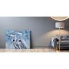 imageYihui Arts Rustic Coastal Canvas Wall Art  Vertical Heron Painting with Textured  Abstract Bird Artwork for Farmhouse Living Room Bathroom Hallway DecorBlue Heron Couples