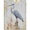 imageYihui Arts Rustic Coastal Canvas Wall Art  Vertical Heron Painting with Textured  Abstract Bird Artwork for Farmhouse Living Room Bathroom Hallway DecorHeron Gold Foil
