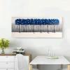 imageYihui Arts Landscape Painting Abstract Tree Canvas Art Handpainted Indigo Blue Forest Pictures Artwork for Living Room Bedroom Wall Decor 20Wx40L