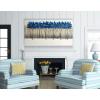 imageYihui Arts Landscape Painting Abstract Tree Canvas Art Handpainted Indigo Blue Forest Pictures Artwork for Living Room Bedroom Wall Decor 20Wx40L
